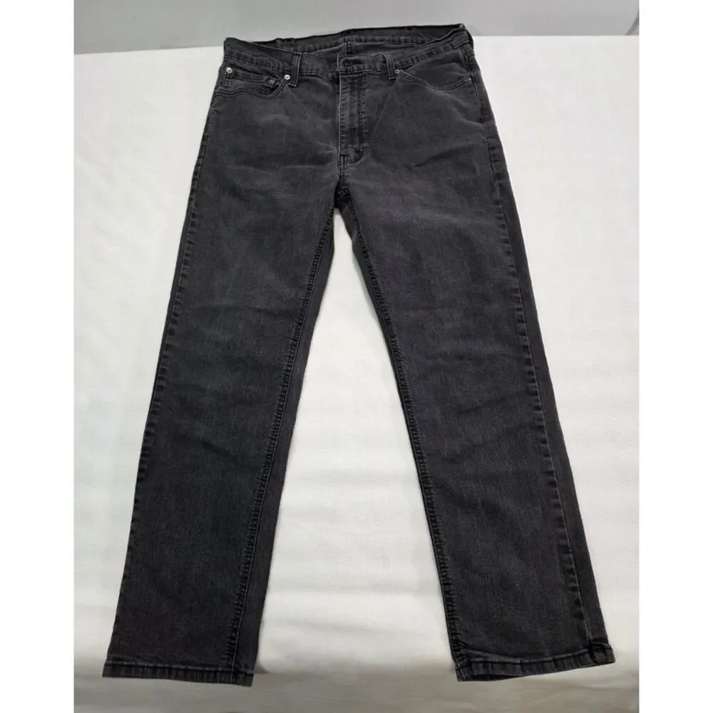 Levis 541 Athletic Taper Jeans Mens 38x32 Washed Black Stretch Denim Pants